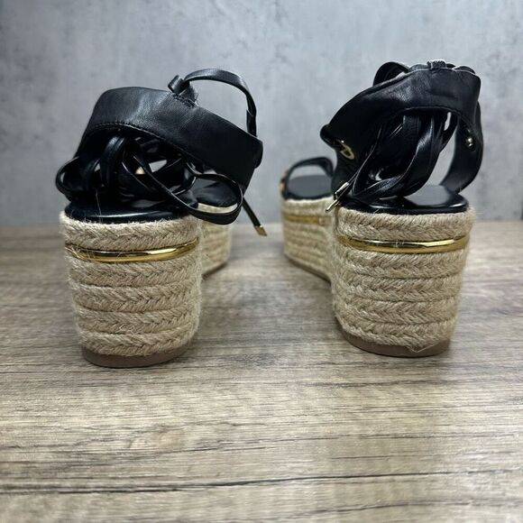 Bleecker Bond~Women’s~”Odette” Tiger Calf Hair Wedge Espadrille Sandals~Size 8.5 - Picture 4 of 8